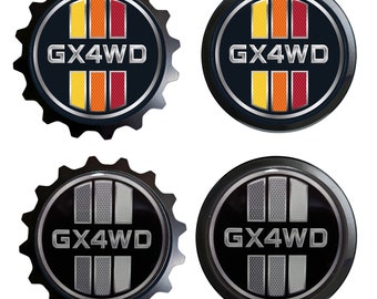 Grille Badge Aluminum Tri-Color Retro Stripes Decal Fits On Vehicles Lexus GX460 GX470 GX200 Offroad Land Cruiser 4x4 Teq & TRD Prado