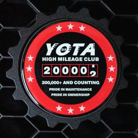 Yota High Miles Club V2 200k Custom 3 5 Grille Badge Etsy