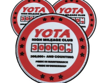 Yota High Miles 300K Patch 1 Qty PVC Patch Fits Headliners Of Toyota FJ Cruisers May Fit 4Runner Tacoma Tundra 3" Size Hook Backing