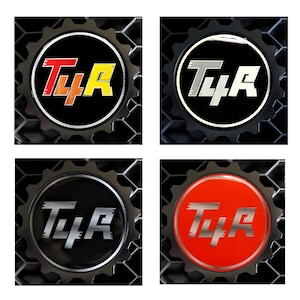 4Runner Aluminum Grille Badge Tri-Color, Red, Black, Multi-Color, Flat-Mount Universal All Generations
