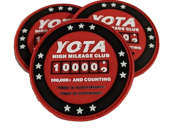High Miles 100K Patch Fits On Headliners Toyota FJ Cruisers May Fit 4Runner Tacoma Tundra 3&quot; Size Hook Back