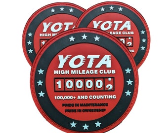 High Miles Patch 100K Patch Fits Headliners Of Toyota FJ Cruisers May Fit 4Runner Tacoma Tundra & Lexus GX Series 3&quot; Size Hook Backing
