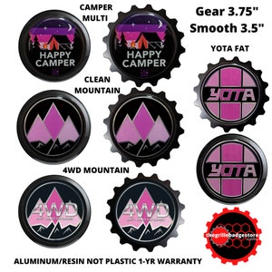 The Aluminum Grille Badge Emblem Tri-Color Pink Colors *Fits & Fits On FJ Cruiser, 4Runner, Tacoma, Tundra, Lexus GX LX, Land Cruiser +