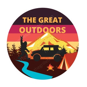 3.5" Overland Camping Decal Sticker Outdoors Fits Vehicles Like Toyota FJ Cruiser, FJ Cruiser Trail Teams, FJ Cruiser TRd, Fits Teq also