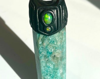 Amazonite and Opal pendant