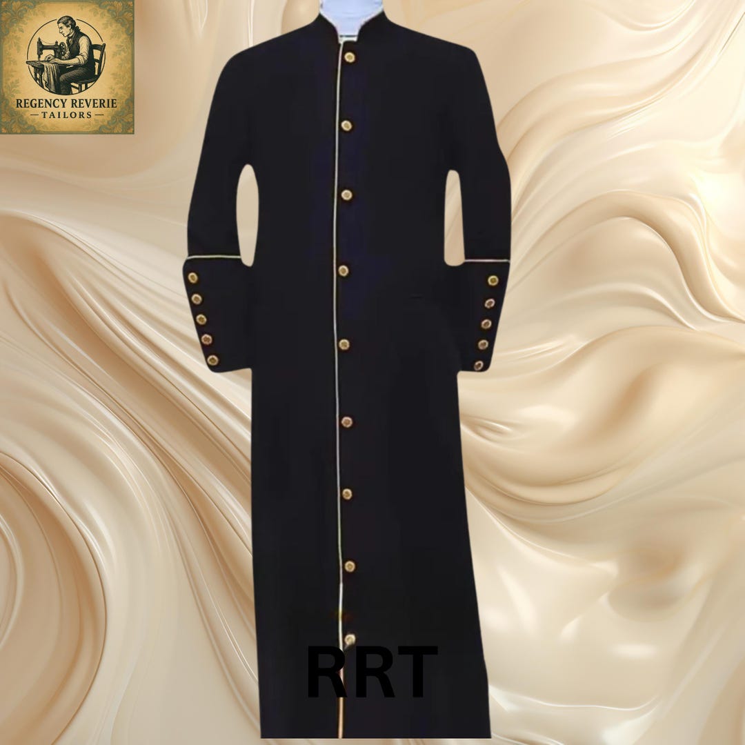 Caleb White & Black Clergy Robe: Medieval Priest Vestments, Cosplay ...