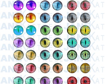 12mm Pullip Printable Eye Chips PDF Natural Eyes Part 1 Theme - Etsy Norway
