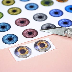 6mm Doll Printable Eye Chips PDF Natural Eyes Part 1 Theme - Etsy