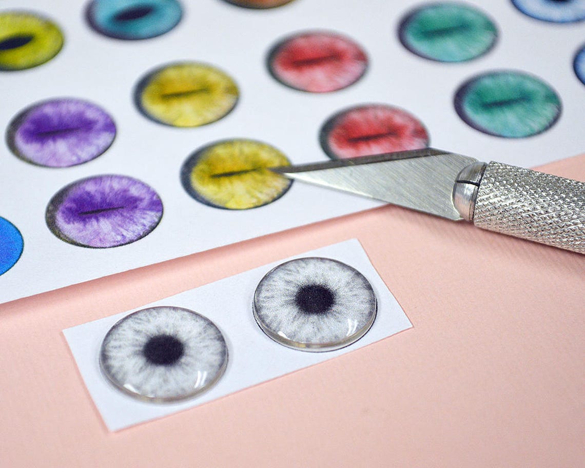Blythe Printable DIY Eye Chips PDF Animal and Vampire Theme - Etsy