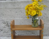 wooden bench wood stool Plant Stand primitive stand