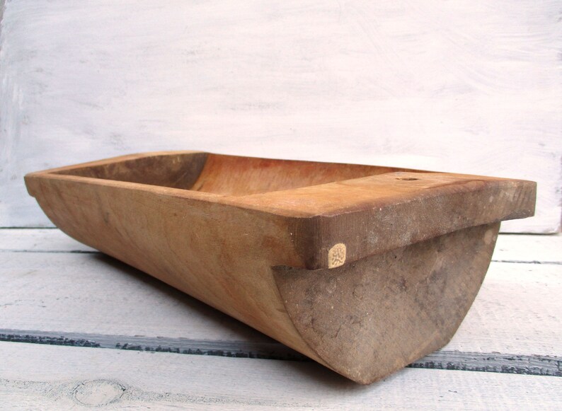 Vintage Wooden Trough/wooden Bucket/hollowed Trough/wooden | Etsy