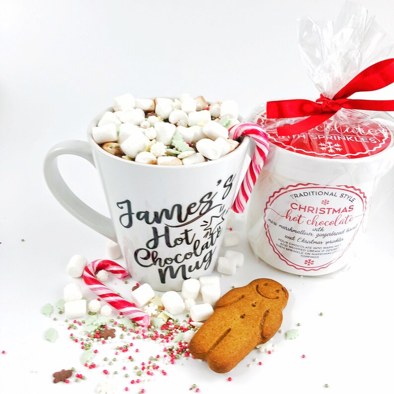 Christmas Hot Chocolate Kit with marshmallows gingerbread Etsy