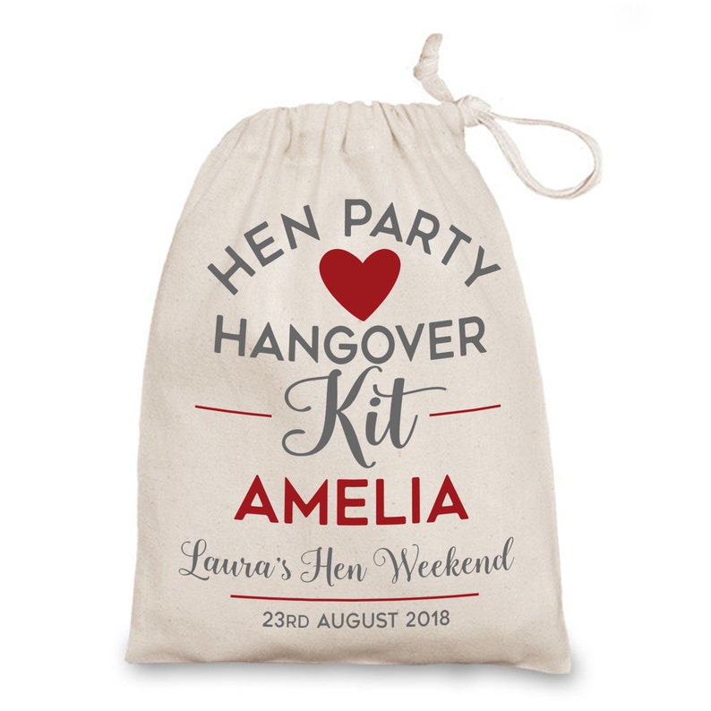 Hen Party Hangover Kit Bag. Personalised Hen Do Survival Kit Etsy UK