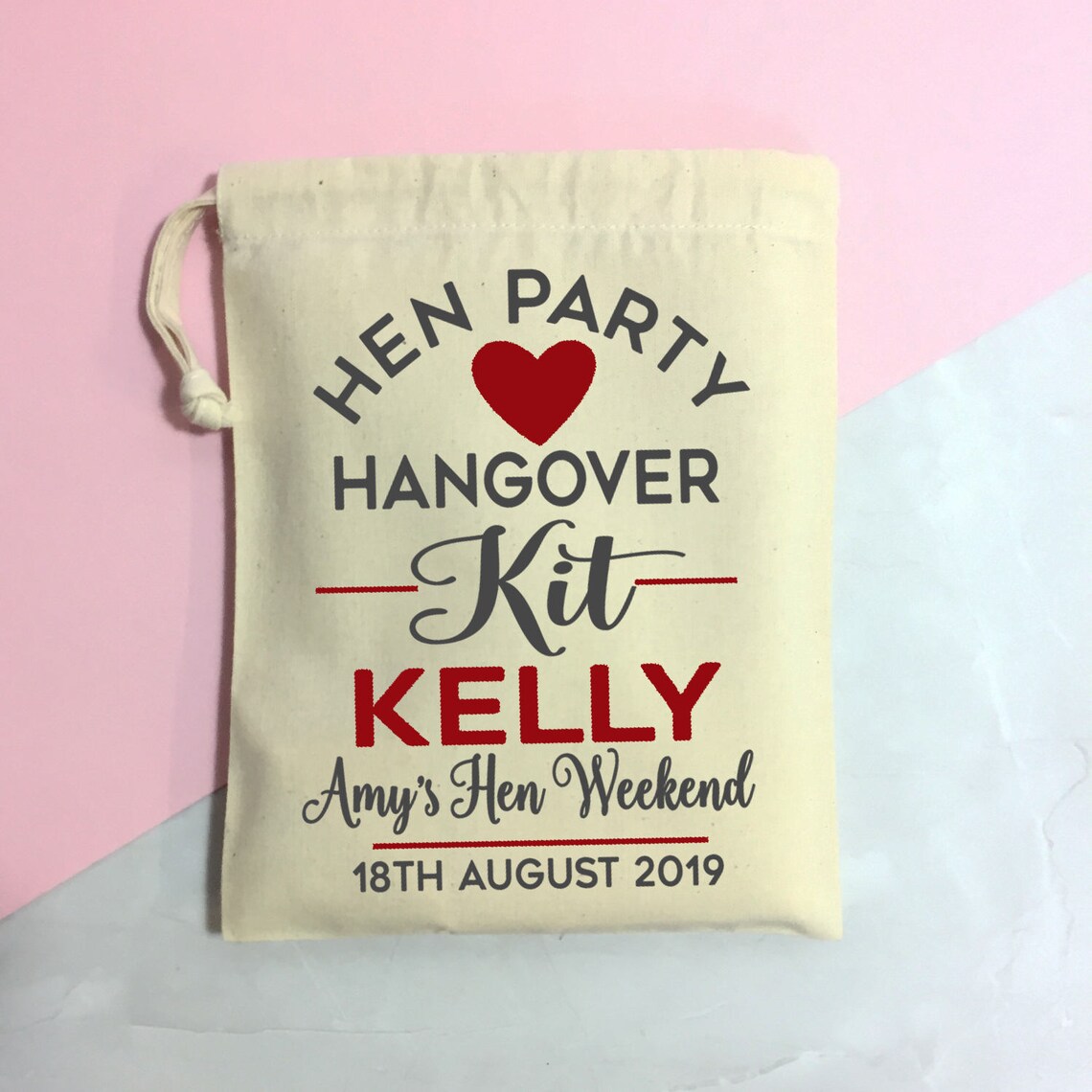 Hen Party hangover kit bag. Personalised Hen do survival kit Etsy