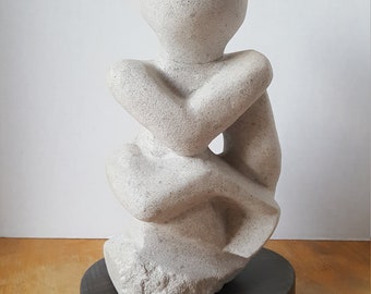 Stages - unique - stone sculpture - limestone sculpture