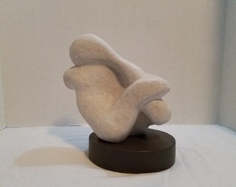 Rest and Motion - unique stone sculpture - limestone sculpture