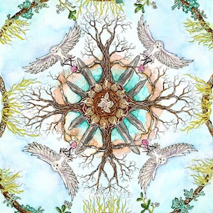 Mandala to Cailleach; 5x7 altar print