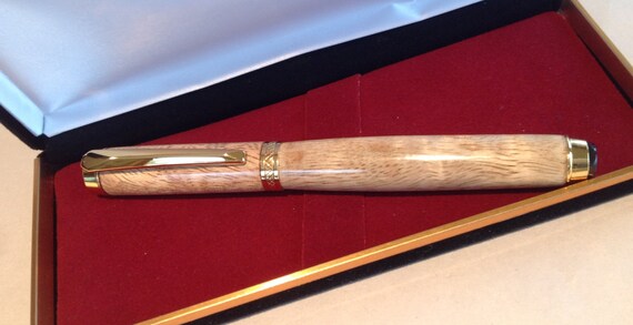 Mango Wood  Orion Two Piece Pen with Gold Trim  (#1301)
