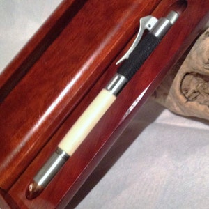 Trigger Revolver Stlye Pen w/White Holly Wood Barrel, Satin Finish and Chrome/Copper Bullet Tip (#2355)