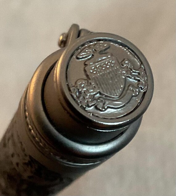 Custom Police Click Pen Style Made W/Eastern Poplar Burl Barrel and Gun Metal Trim (#153)