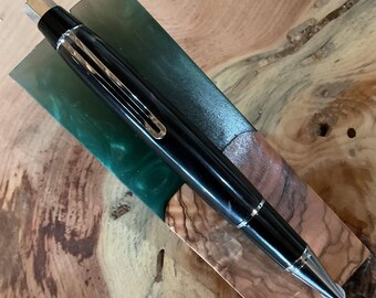 Penna Big Ben Click con corpo River Buffalo e finitura nera e cromata (#302)
