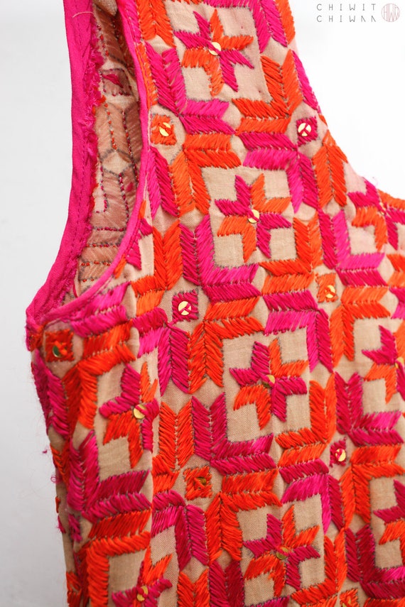 Vintage Indian Dress | Hand Embroidered Dress | V… - image 4