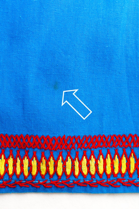 Vintage Dashiki Shirt | 60s Indian Cotton Embroid… - image 10