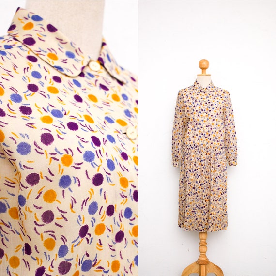 Pierre Cardin Dress | Vintage 1980s Dress | Wool S