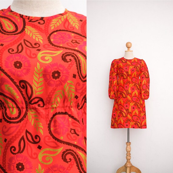 Vintage Silk Dress | 60s Mod Mini Dress | Twiggy D