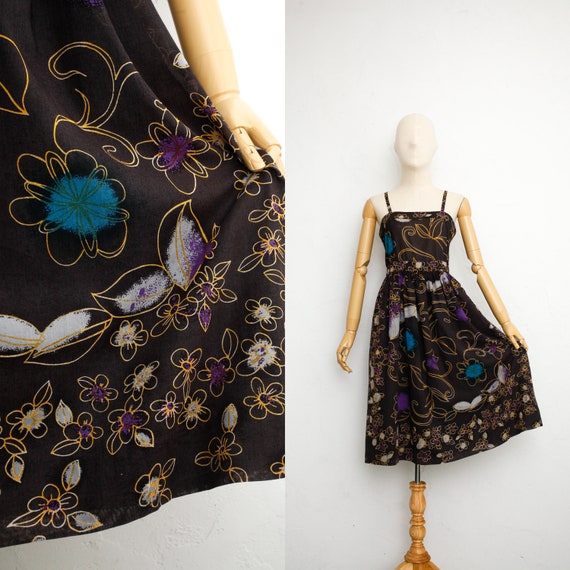 EMANUEL UNGARO Vintage Dress | Charcoal Black Shee