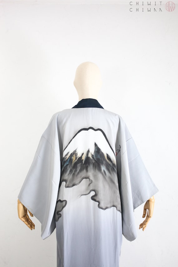 Vintage Silk Kimono | Japanese Kimono 50s | Mens K
