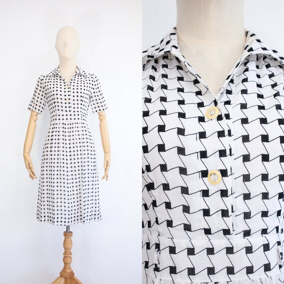 70's Vintage Cotton Dress | Japanese Vintage Dres… - image 1