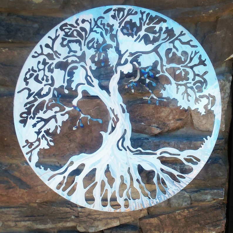 Metal Tree Wall Art Metal Wall Art Living Room Decor Tree Etsy
