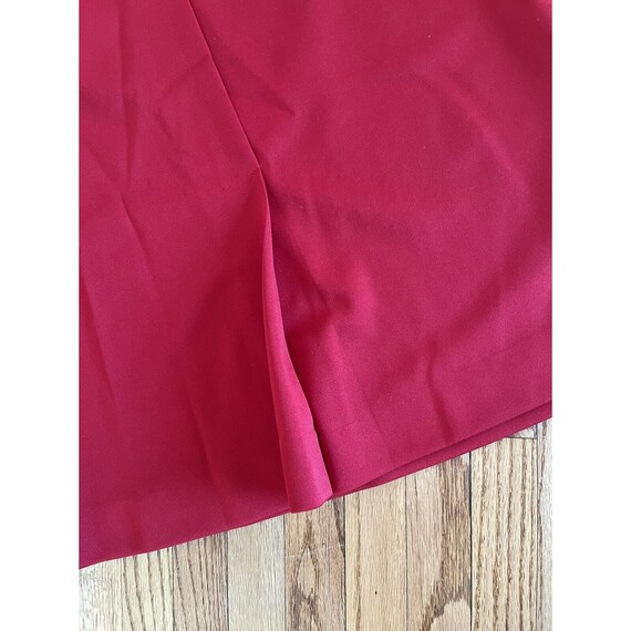 Vintage Koret Red  Front Pleat Knee Length Skirt … - image 3