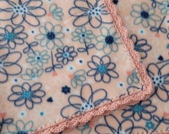 Crocheted Edge Fleece Baby Blanket