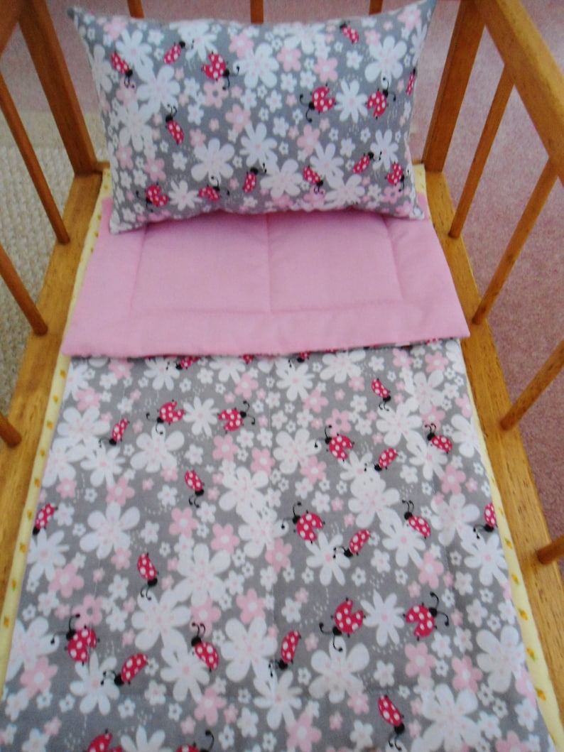 Ladybug Doll Bedding Set Pink Ladybugs Baby Doll Set Etsy