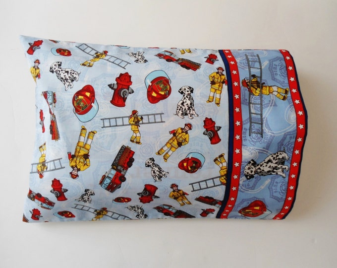 Fire Truck Pillowcase, Camp Pillow Pillowcase, Travel Pillowcase