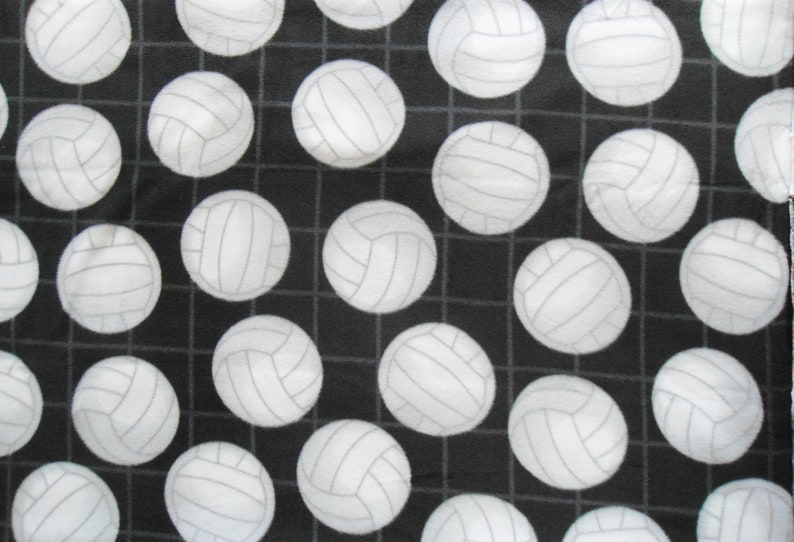 Black Volleyball Fleece Fabric Antipill Fleece 54 Etsy