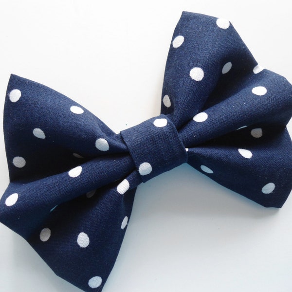 Navy Blue Hair Bow - Etsy