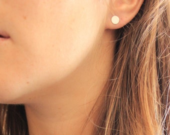 round coin in Sterling Silver earrings