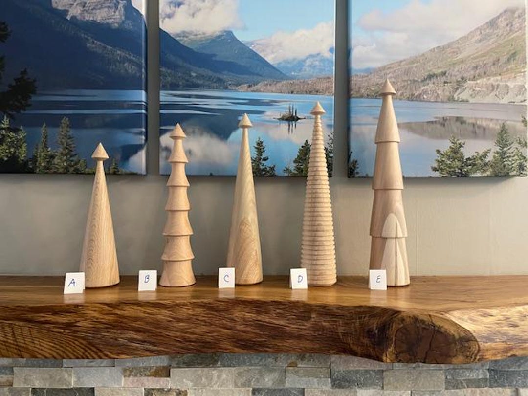 Hand-turned Wooden Trees - Etsy