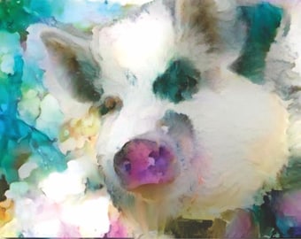 Flower Farm - Marcus Art Print animal art for animal lovers