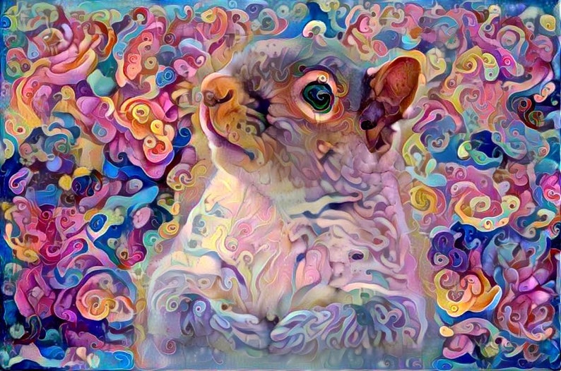 ACEO ATC squirrel in the garden cottage animal art gift idea for animal lovers cheerful wildlife art for your home image 1