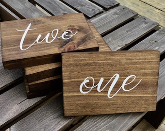 Vinyl Decals for Table Numbers - Wedding Table Numbers Stickers ONLY - DIY Table numbers, Table numbers, Calligraphy Table Numbers
