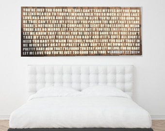 Song lyrics wall art | Etsy