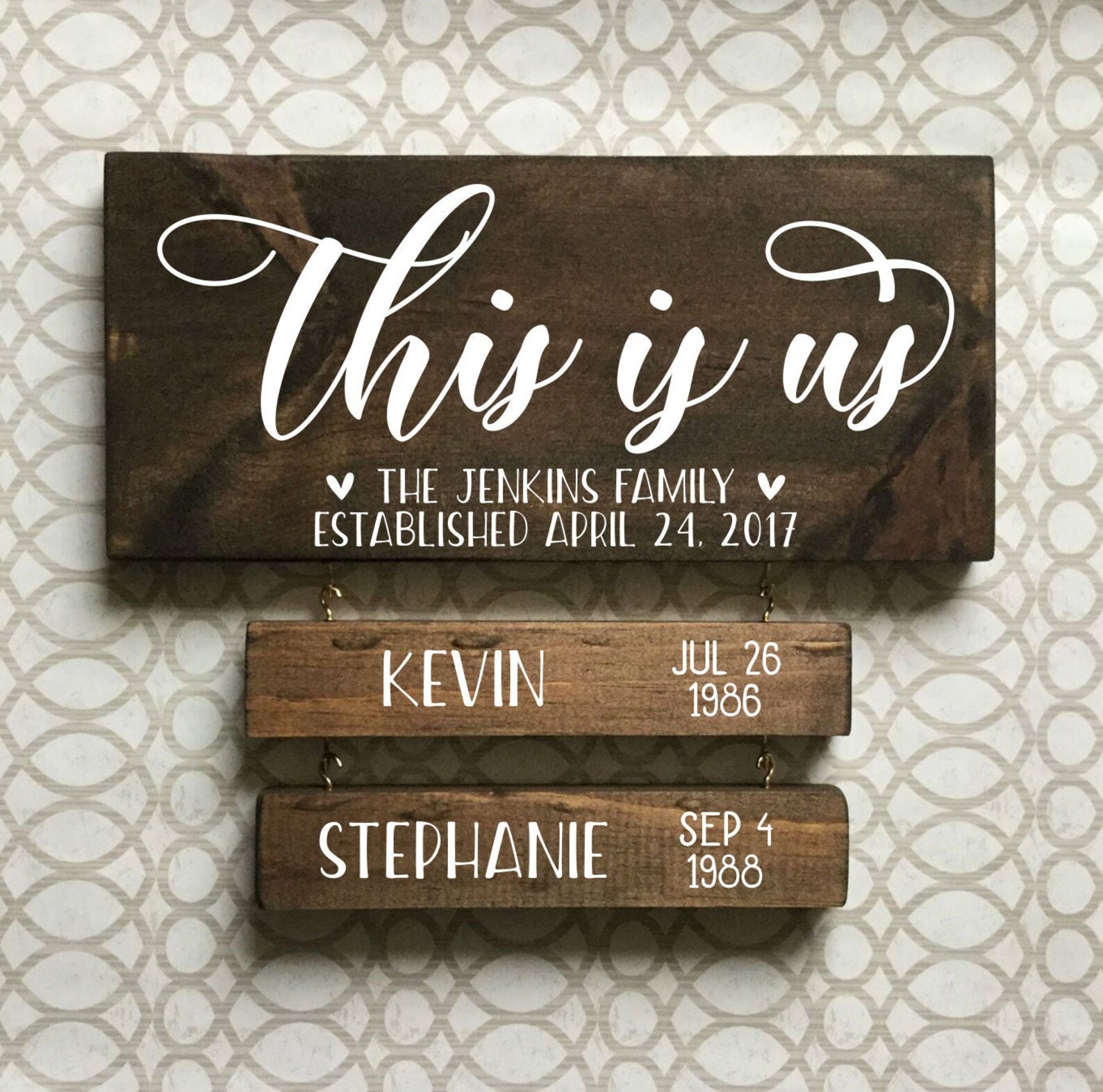 Personalized This is Us Sign Wood Custom Family Name Etsy