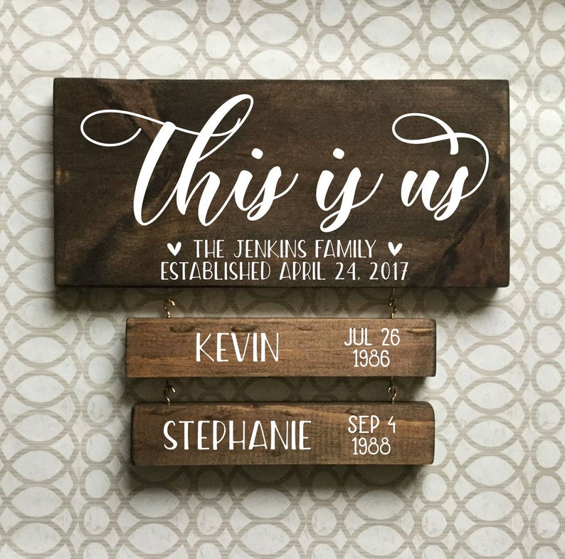 Personalized This is Us Sign Wood Custom Family Name Etsy