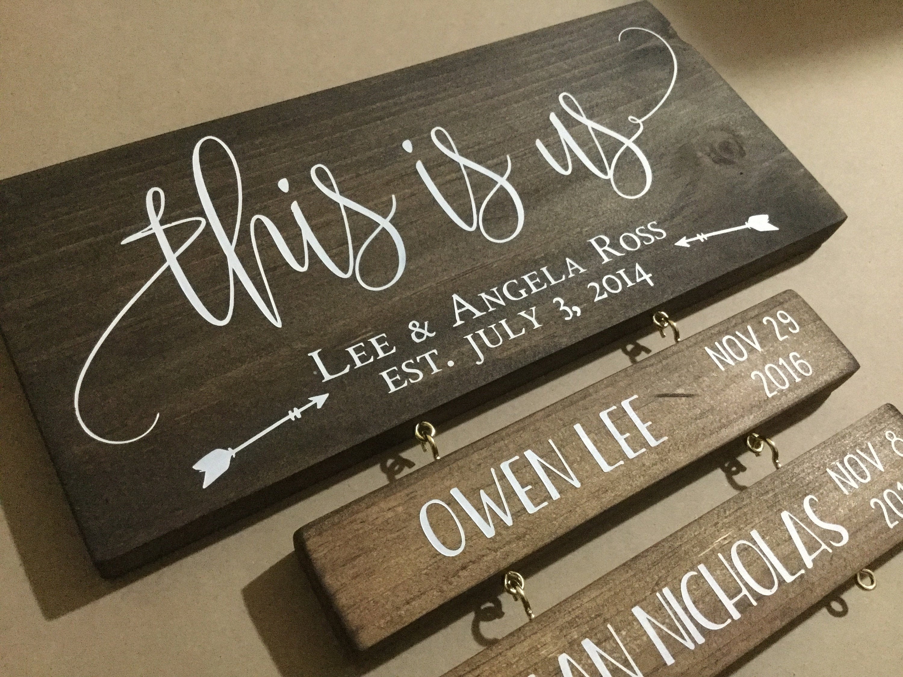 NEW Personalized This is Us Sign Wood Custom Family Name Etsy