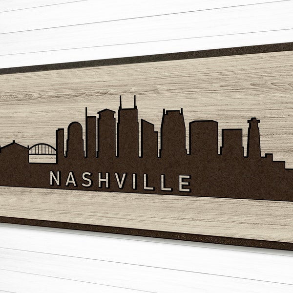 Nashville Skyline Wall Art Etsy