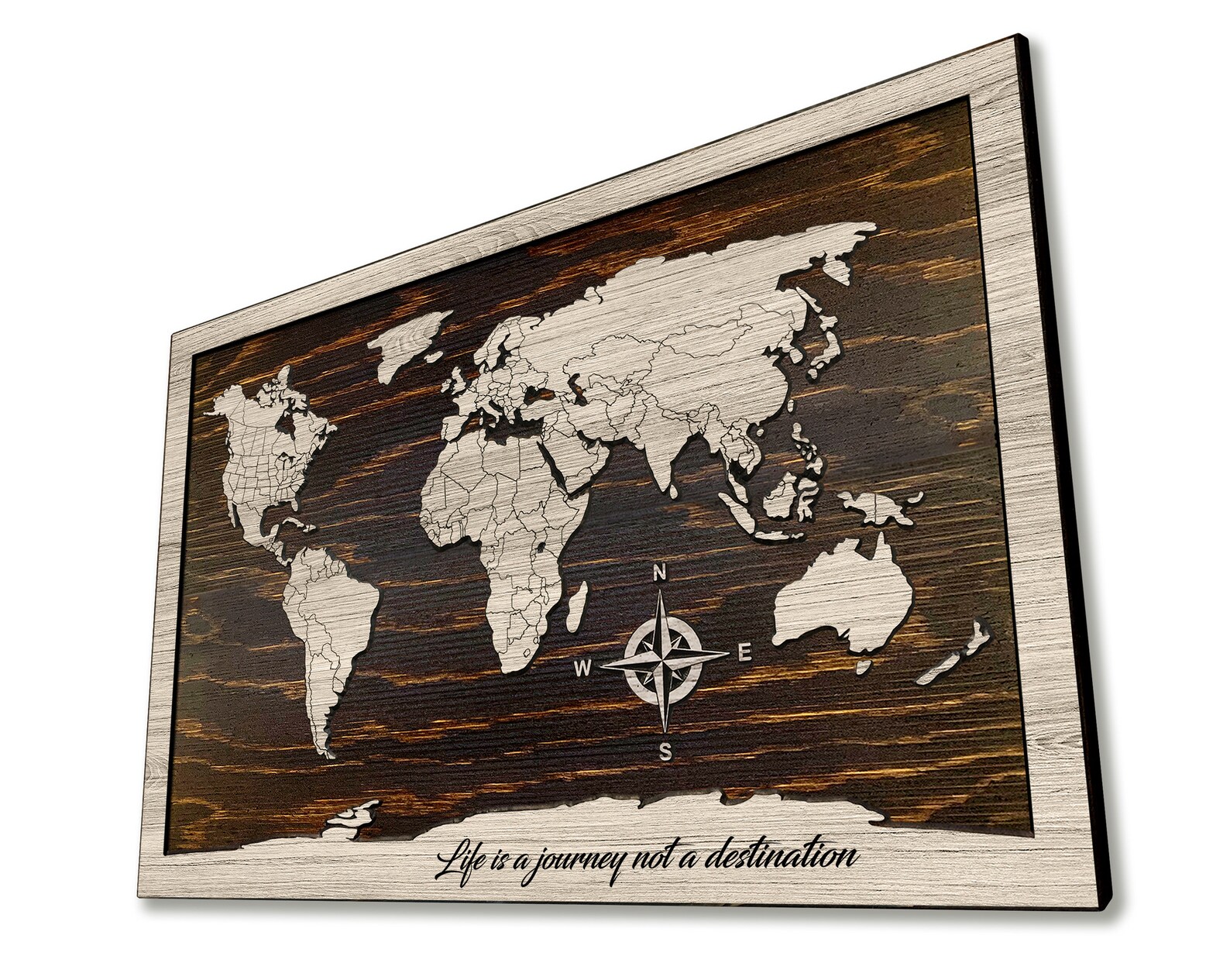 World Map Home Wall Decor Travel Wall Art Inspirational | Etsy